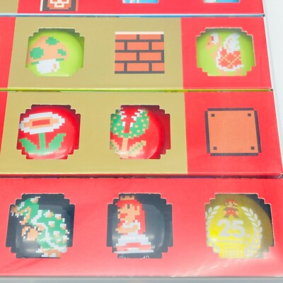 Super Mario Bros 25th Anniversary Button Badge Collection Club
