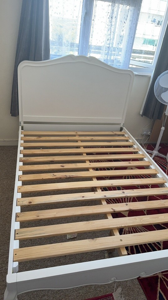 White double bed frame without mattress very good condition eBay