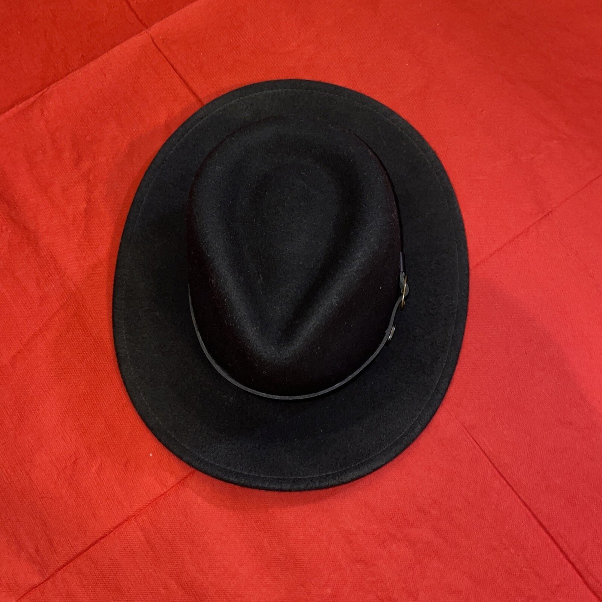 Vtg. Bailey of Hollywood Men Briar Black 100% wool, Poet 