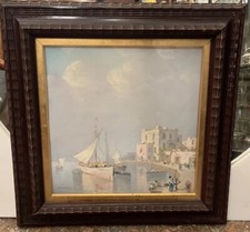 NICOLA DE CORSI Marina Italian oli On Canvas