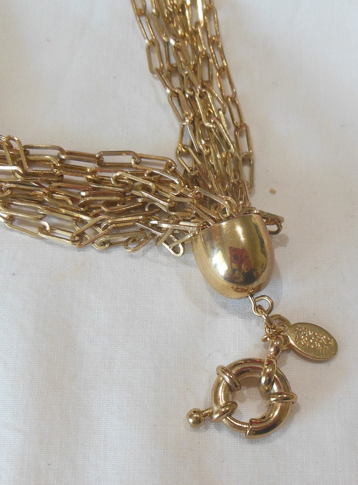 Francesca Visconti Gold-tone Rectangular Cable Ch… - image 7