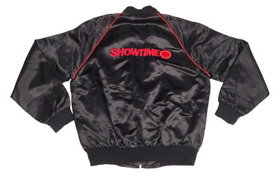 Showtime satin full zip jacket men sz L Large Niella Custom Design Inc