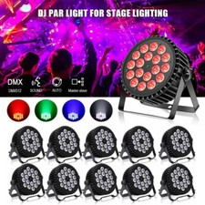 10PCS 200W 18 LED PAR Can Stage Lighting RGBW DMX Club DJ Disco Party Show Light
