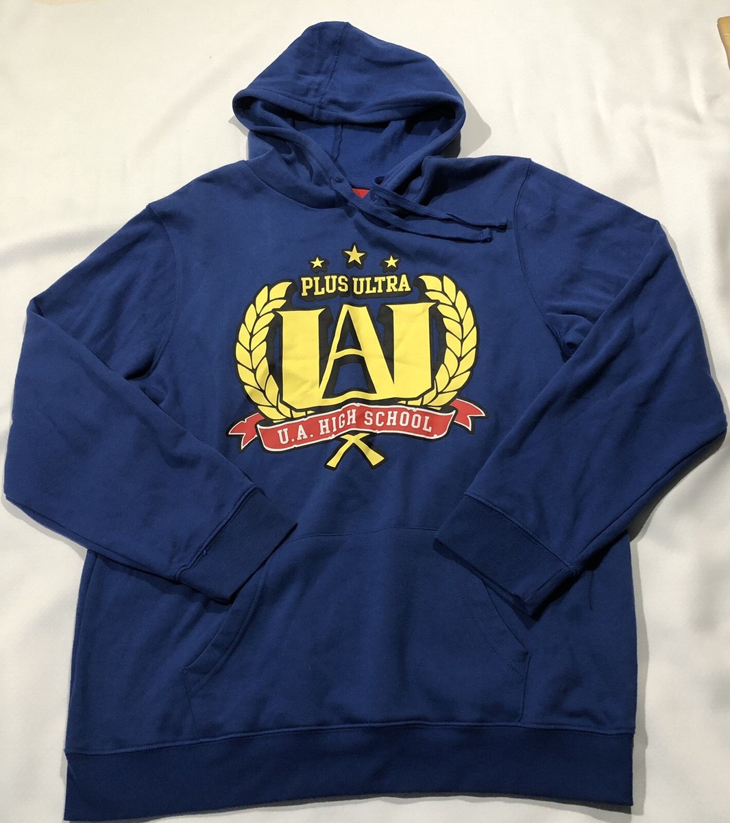 My Hero Academia Hoodie Mens XL Blue Plus Ultra UA High School with Neck  Gaiter