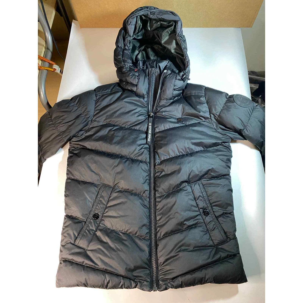 G Star Raw Down Fill Padded Jacket Black Men s XS eBay