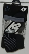 K2 Mountain Performance Ski Socks 13690 Black Gray Size Women
