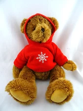 Teddy Bear Plush Brown Red Pullover Snowflake Russ 18" 46743