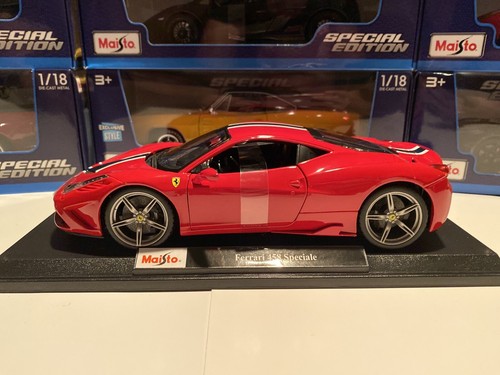 Ferrari 458 Speciale Red w/ Blue Maisto Special Edition 1:18 scale New Die Cast - Picture 2 of 5