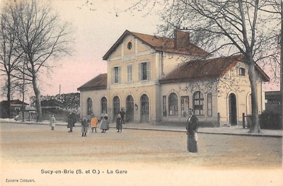 Old postcard 94 SUY EN BRIE LA GARE