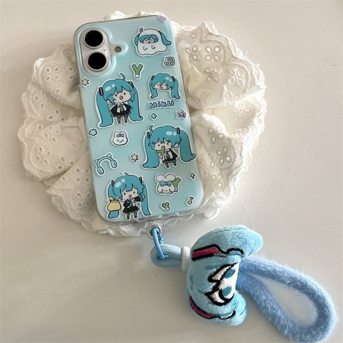 Cute Cartoon Hatsune Miku Case Cover For iPhone 16 Pro Max Plus 15 14 13 Pro - Photo 6 sur 9
