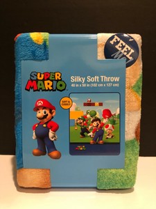 Nintendo Super Mario World Fuzzy Fleece Throw Blanket 56 ...
