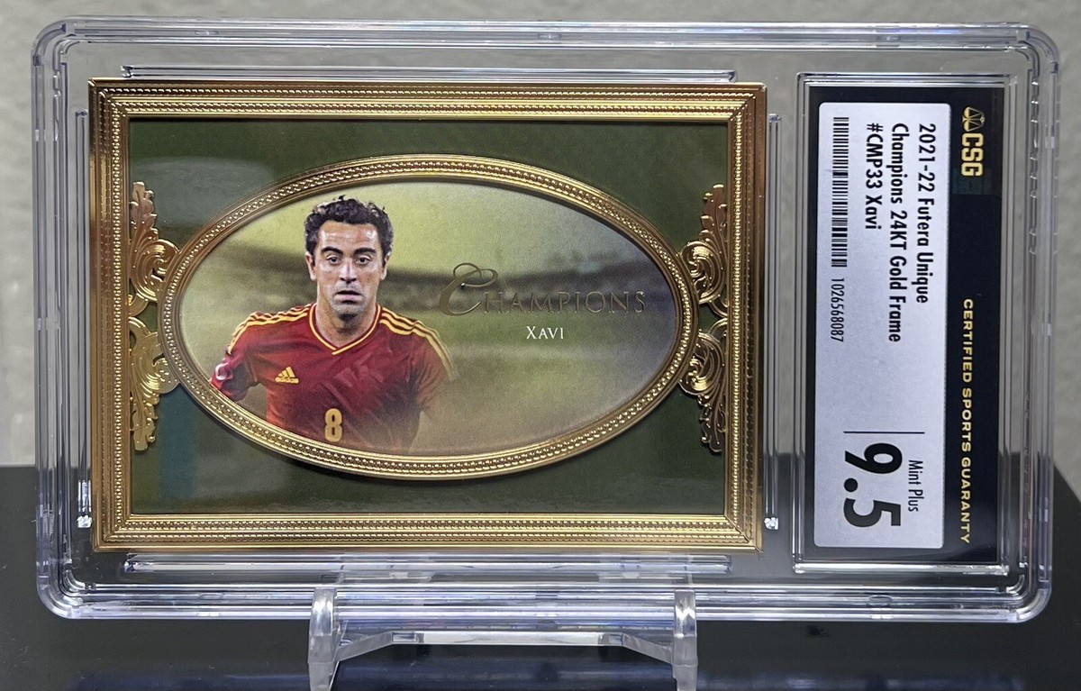 2021 Futera Unique Soccer Xavi Champions Gold Frame /12 Spain CSG
