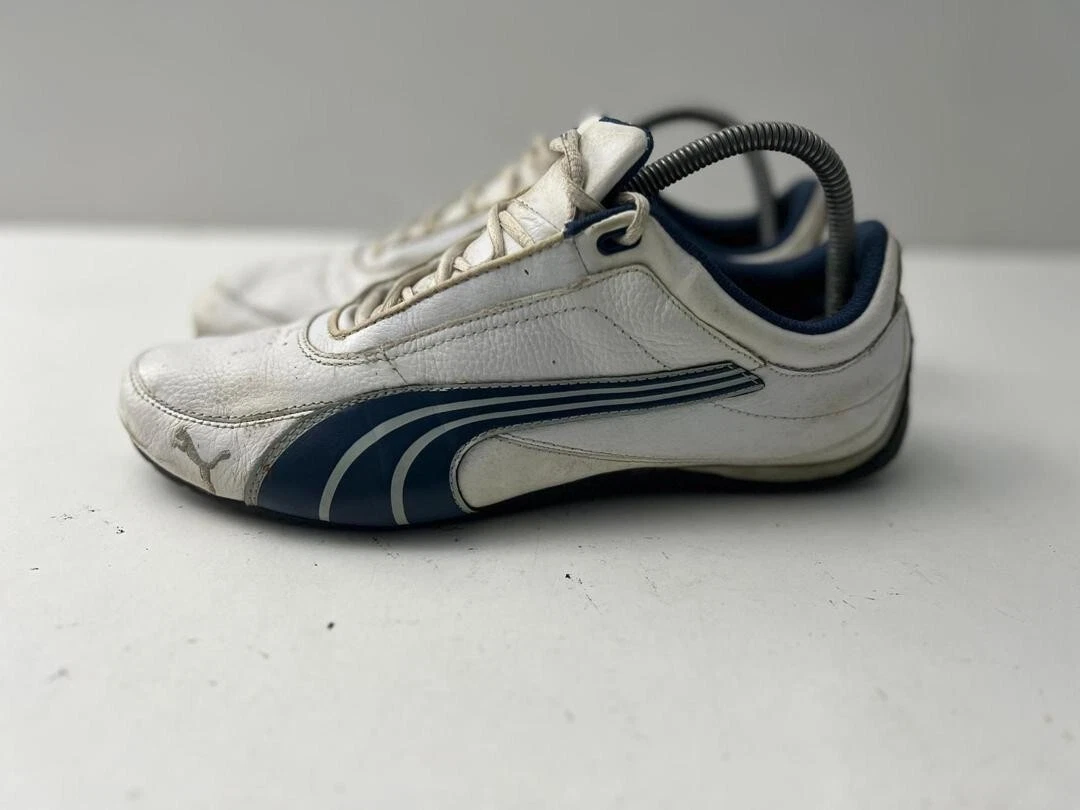 Scarpe da ginnastica sportive Puma uomo bianche ecopelle stringate UK 8 EUR 42 A135