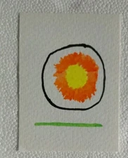 GAT PAINTINGS IMPRESSIONISM Yellow Orange ABSTRACT ORIGINAL COLLECTIBLE  ART