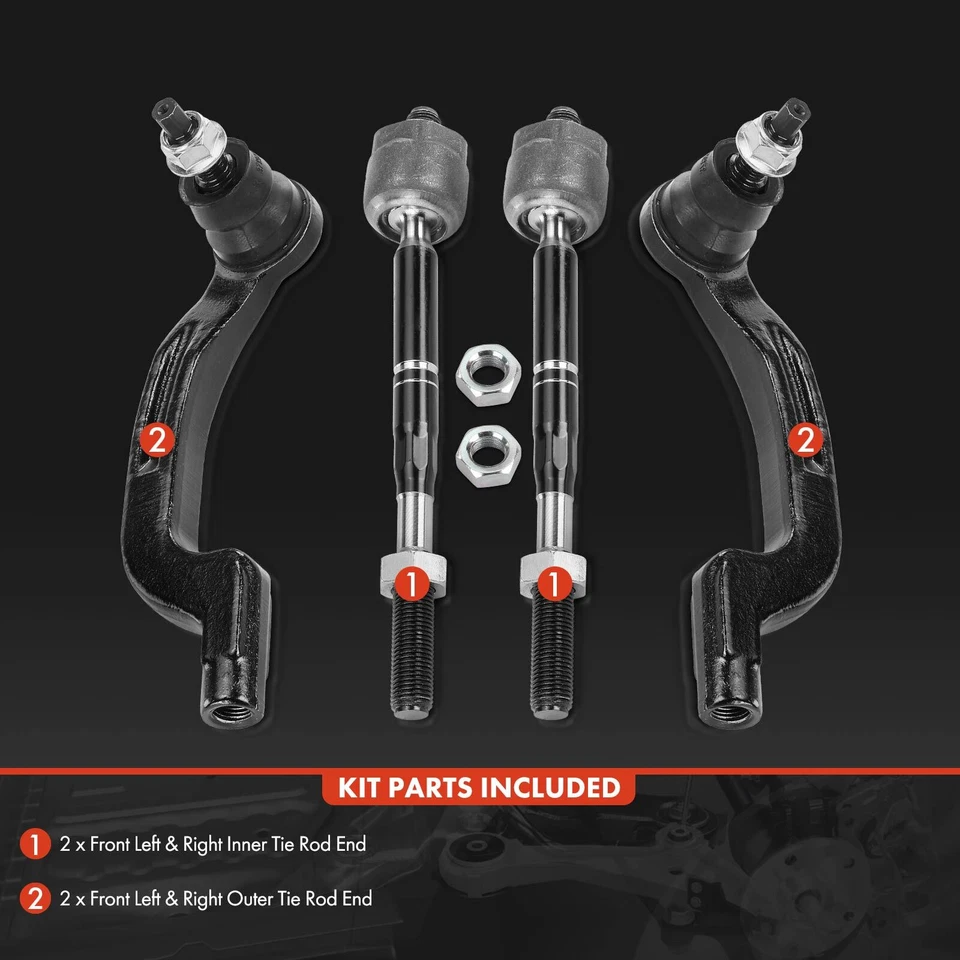 4x extremos de barra de amarre delanteros interiores y exteriores para Mercedes-Benz CLA250 B250e Infiniti QX30 Foto 2 de 4