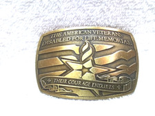 The Americans Veterans Disabled For Life Memorial 2006 Gold Buckle Great Shape