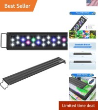 Modern Full Spectrum Fish Tank Light with Adjustable Brackets - 42 LED Design