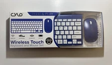 Cylo Wireless Touch Keyboard & Mouse Set (MAC/PC Compatible) [Blue]