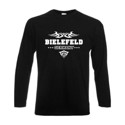 Longsleeve Bielefeld GERMANY Städteshirt Funshirt Langarm Fan T Shirt SFU09-05b