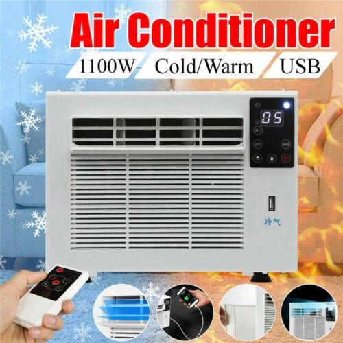 110V 3754 BTU Portable Window Air Conditioner Cooling Cooler Heating Timer  1100W | eBay