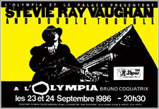 STEVIE RAY VAUGHAN 1986 Paris Concert Poster
