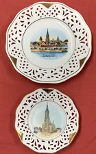 (2) RW Bavaria Small Decorative Plates Trinket Dish GRUSS AUS ULM  4"    5 3/4"