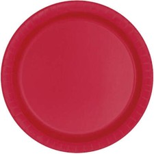 Red Party Cake Plates Paper Wedding Kids Birthday Buffet Tableware 8 Pack