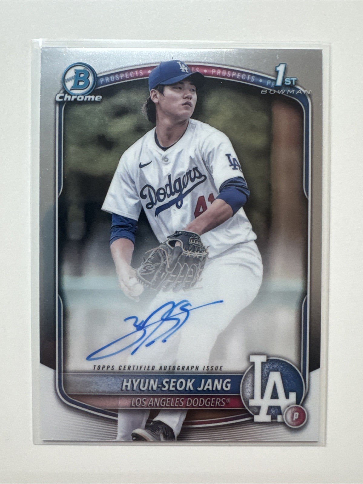 2025 Bowman Chrome Hyun-Seok Jang 1st Bowman Auto Los Angeles Dodgers CPA-HJ