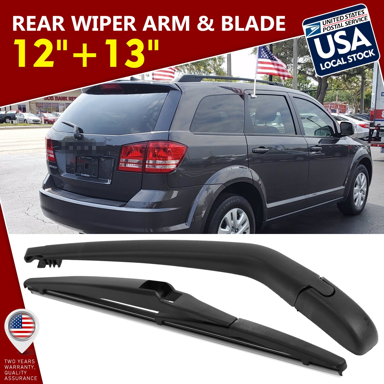 High quality 12''+13'' Windshield Rear Wiper Arm & blade 1 Set For All Season