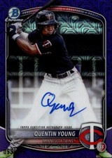 2025 Bowman Draft #CPA-QY Quentin Young Chrome Prospect Auto Refractor #/199