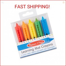 Melissa & Doug Learning Mat Crayons - 5 Color...