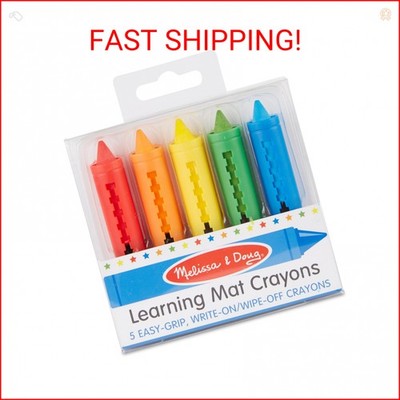 Melissa & Doug Learning Mat Crayons - 5 Colors