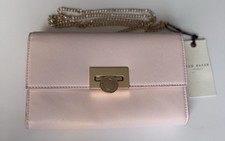 Designer Ted Baker London Parisa Pink Gold Chain Crossbody Bag Purse Clutch NWT