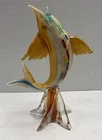 Vintage Murano Italian Art Glass Sail Fish Handblown Sculpture Venetian 11”