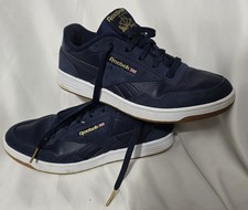 Reebok Classic Low Navy Blue Leather and Suede Sneaker Size 6.5
