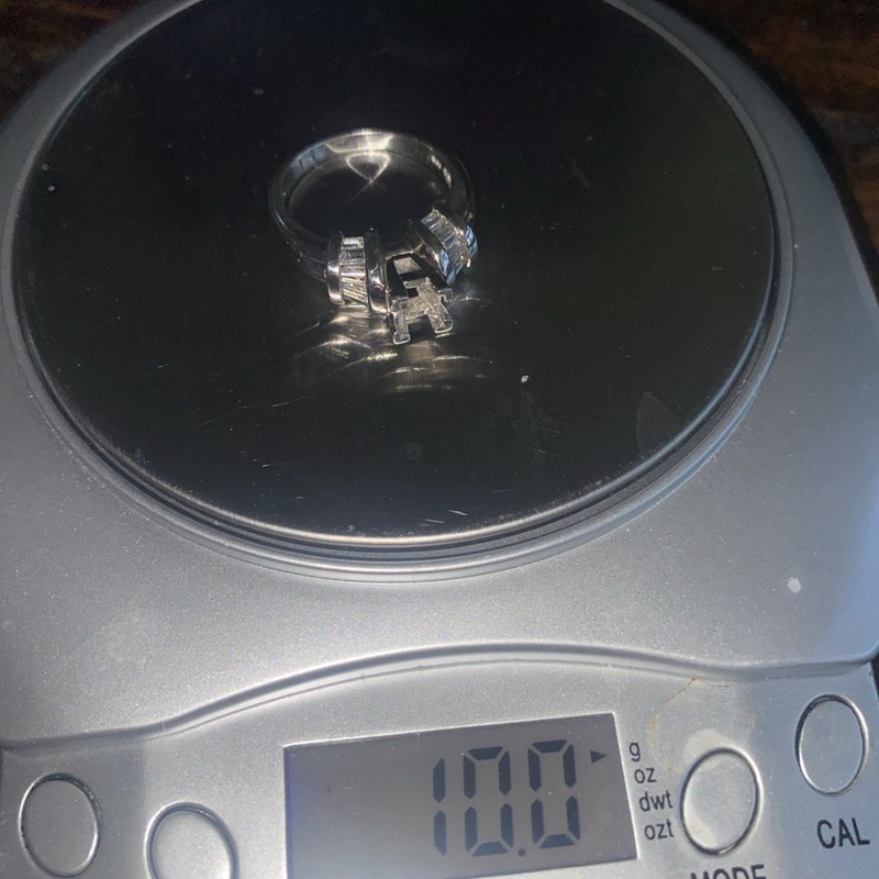 Platinum diamond engagement ring PT950 No Center Stone