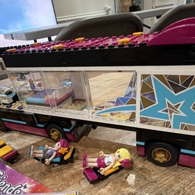 LEGO Friends 41106 Pop Star Tour Bus 682 pcs Set + Instructions missing DJ Booth