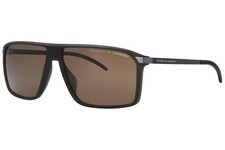 Porsche Design P8653-C Sunglasses Men's Olive/Brown Rectangle Shape 60mm