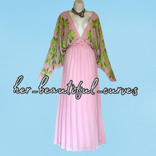 ASOS CURVE EMBROIDERED FLORAL PLEATED OCCASION PARTY DRESS SIZE 22 new with tags