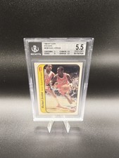 Michael Jordan 1986-1987 Fleer Rookie Card RC #8 Stickers BGS 5.5. rookie card picture
