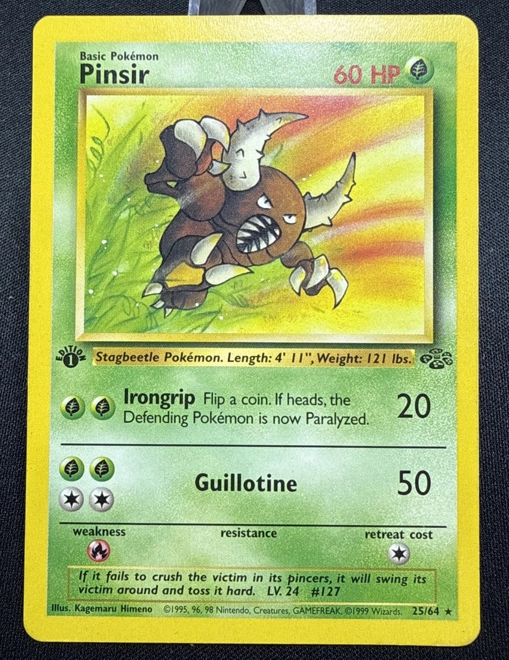 Pinsir #25/64 (1st Edition)- Pokemon jungle (LP)