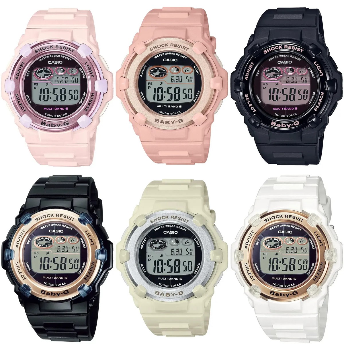 Casio Baby-G Radio Solar Watch Super Illuminator BGR Series Ladies