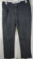 Riders By Lee Womens Denim Bootcut Jeans Mid Rise Size 16P Black