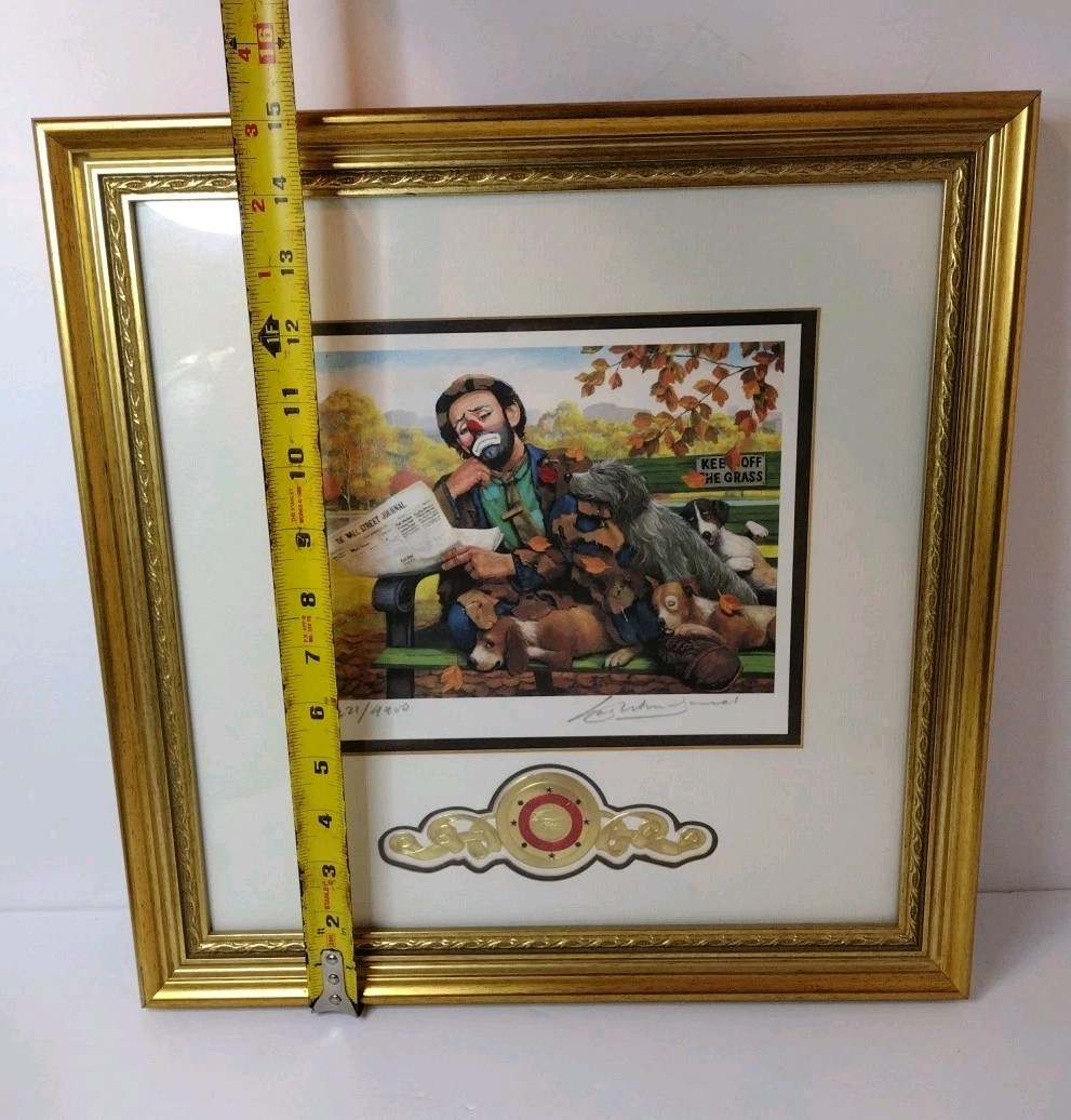 Emmett Kelly Circus Collection "Keep off the Grass" Signed Numbered 15x15 Print