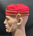 Vintage Masonic Scottish Rite KCCH Crown Cap Red Gold Bullion Cross Hat — photo 3