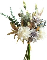 Kunstblumen Seidenblumen Dahlie Deko Lila Weiß FüR Hochzeit Blumenarrangements