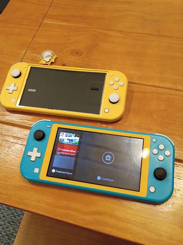 Nintendo Switch Lite Console Lot of 2 Yellow & Turquoise (For Parts Or Repair)