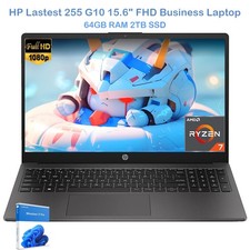 HP Lastest 255 G10 15.6" FHD Laptop AMD Ryzen 7 7730U Up to 64GB 4TB Windows 11