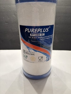 Pureplus PP10BB-CC 5 Micron Sediment & Activated Carbon Filter New Sealed