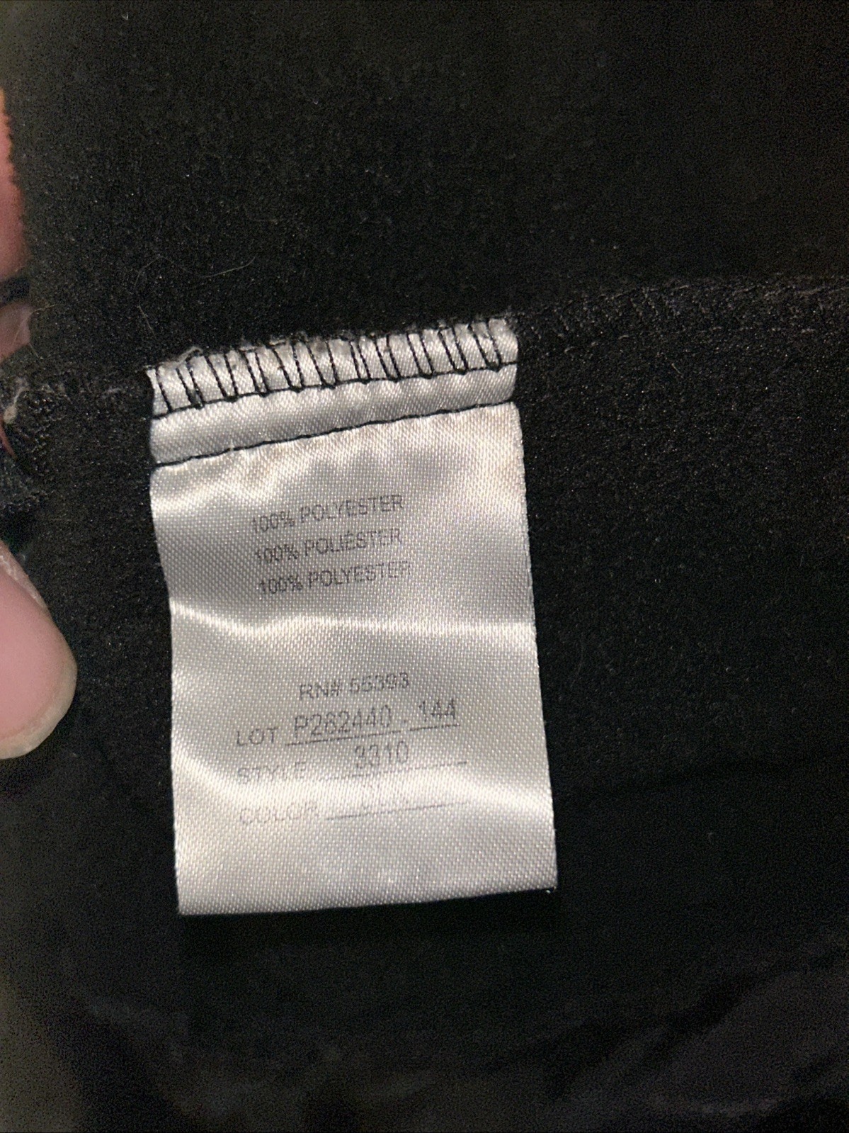 Vantage Medium 100% Polyester Full Zip Black Long… - image 10